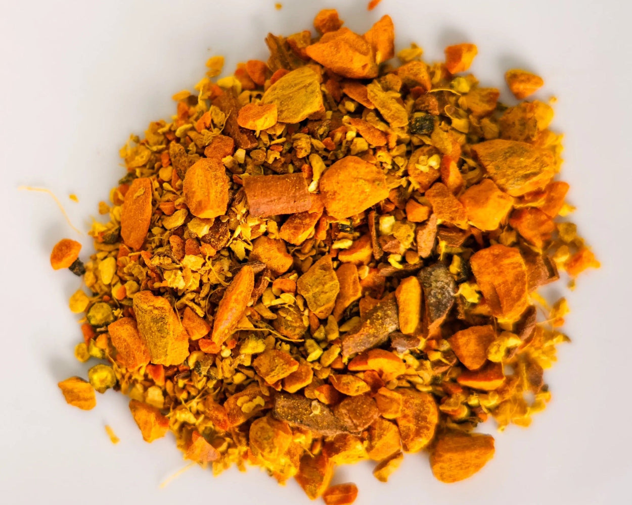 Radiance Chai Golden Milk Chai Turmeric, cinnamon, ginger, & black pepper Happyness Tea Company