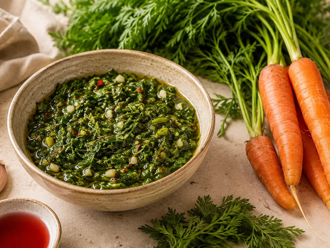 Carrot-Top Chimichurri Happyness Tea Company