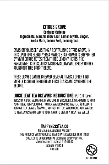 Citrus Grove Happyness Tea Company