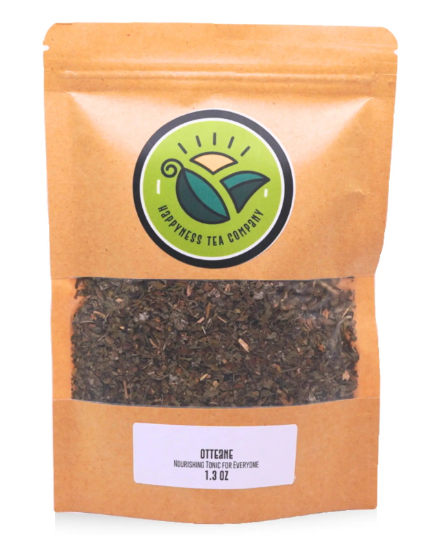 Happyness Tea Company Otteane nourishing mint tea package loose leaf tea with nettle, red raspberry leaf, and spearmint