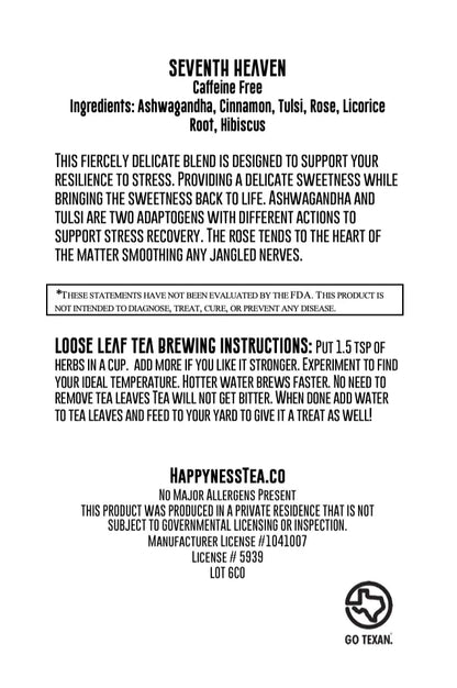 Seventh Heaven Herbal Tea Happyness Tea Company
